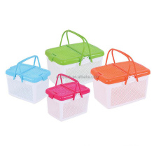 Charming design eco friendly colorful PP plastic handle basket